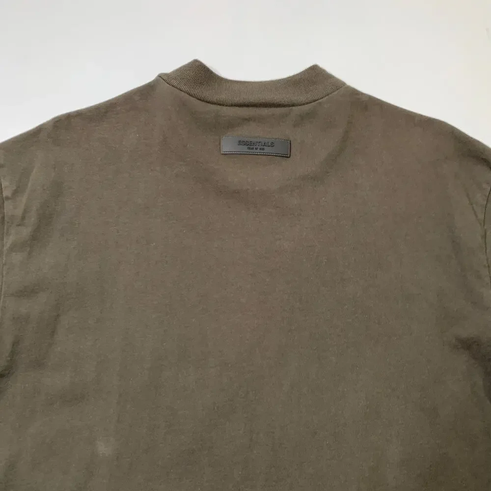 Fear Of God Essentials Shirt Mens XS Extra Small Otter Short Sleeve Crew Neck